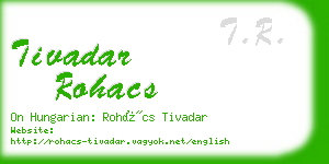 tivadar rohacs business card